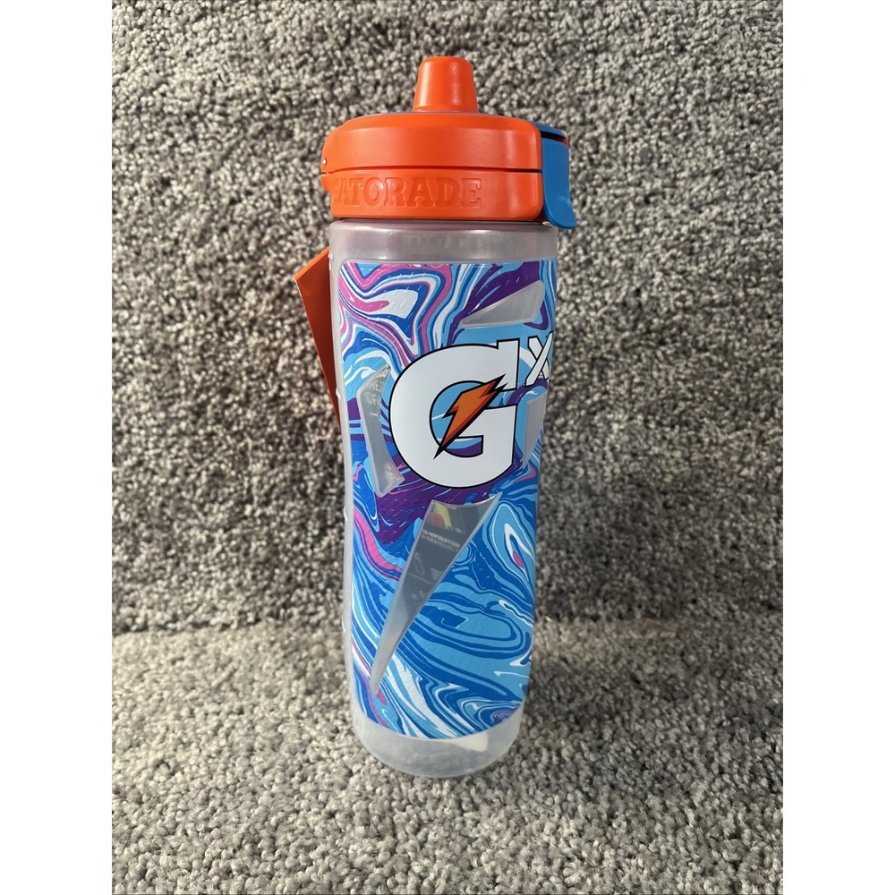 Gatorade Gx Marble Blue 30 Oz NEW Water Bottle Sports School